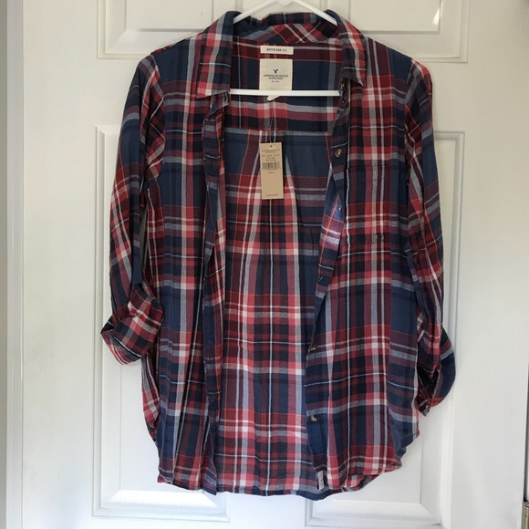 American Eagle Outfitters Tops - American eagle lightweight boyfriend flannel